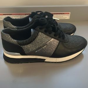Gently worn Michael Kors Signature Black Sneakers